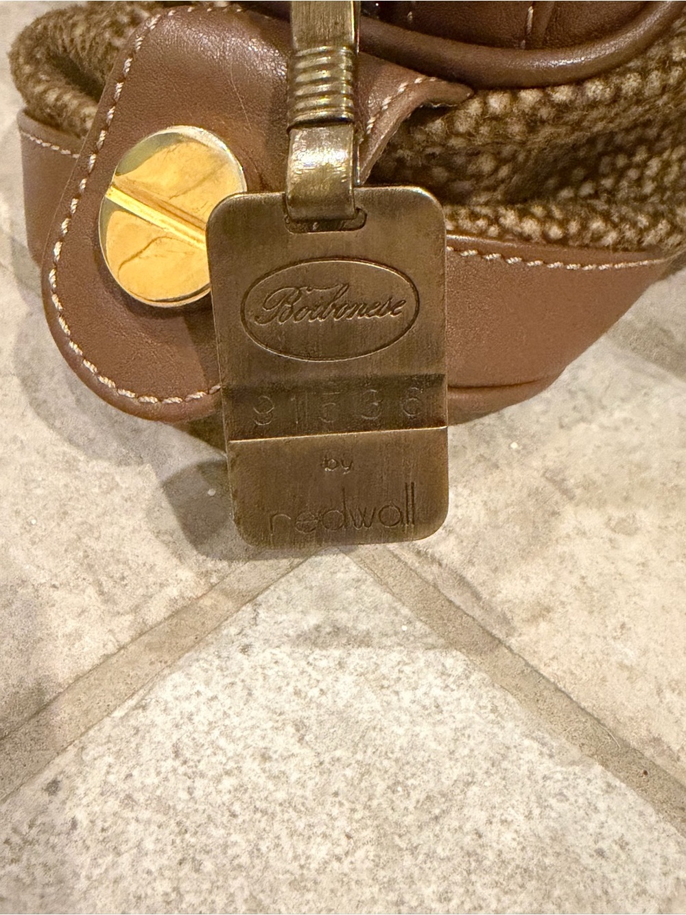 Vintage Borbonese Partridge Eye Dome Satchel Made in Italy - Picture 7 of 13